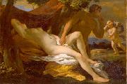 Nicolas Poussin Nicolas Poussin of either Jupiter and Antiope or Venus and Satyr oil painting